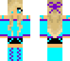 cute blue white and purple girl