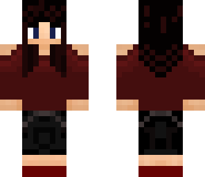 red emo girl