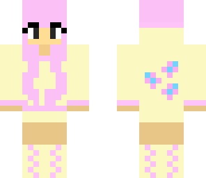 girl in fluttershy hoodie