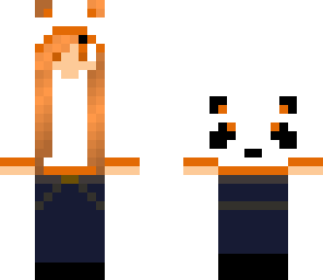 orange panda girl- rainbow panda collection