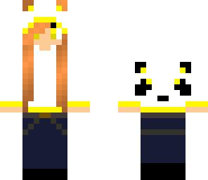 yellow panda girl- rainbow panda collection