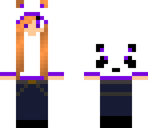 purple panda girl- rainbow panda collection