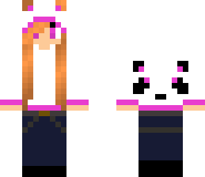 pink panda girl- rainbow panda collection
