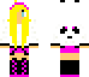 blonde panda girl