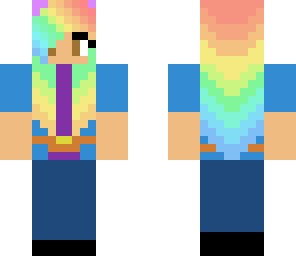 me with rainbow hair