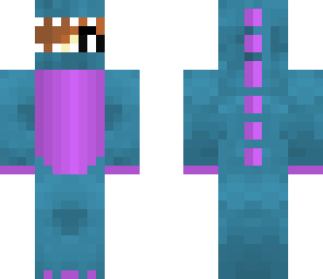 blue dino suit
