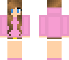 pink blocky hoodie girl