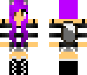 purple hair wolf girl