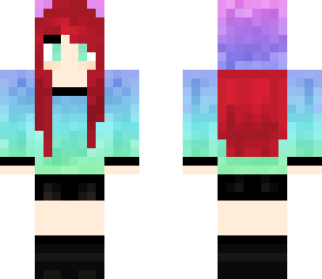 rainbow redhead girl