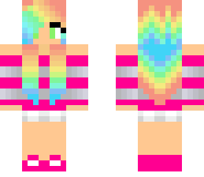 rainbow pink girl