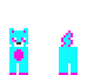 cute pink and blue dog