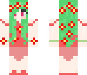 red flower girl