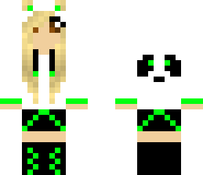 green panda girl