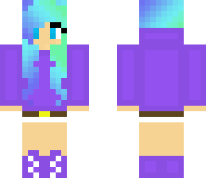 purple blocky hooide girl
