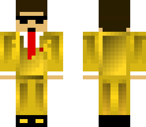 minecraft dude in a butter suit