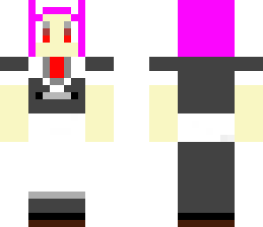 magenta haired maid