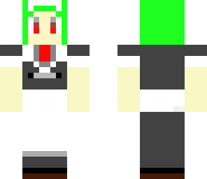 green haired maid