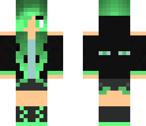cute green enderman girl