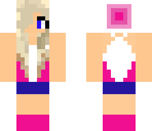pink blonde girl