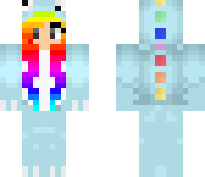 rainbow girl in a onzie 