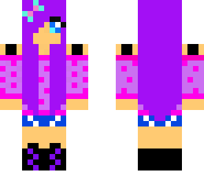 cute purple haired skin for turtle
