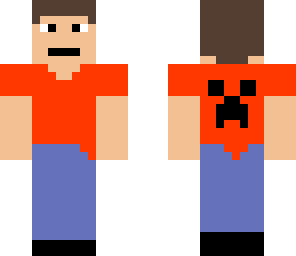 red guy with creeper on back