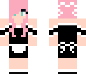 pink haired maid