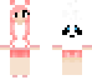 cute pink panda girl