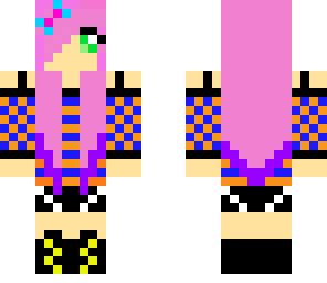 cute neon cotton candy girl