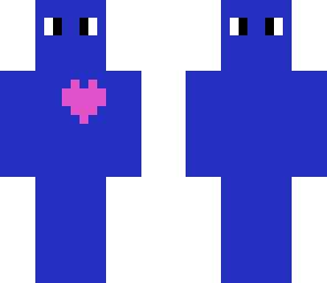 blue paper man w heart  read