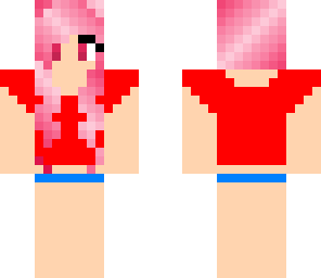 cute pink hair girl