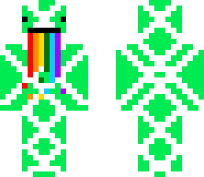 green and rainbow