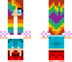 rainbow hair girl