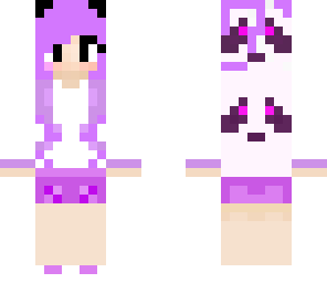 cute purple panda girl