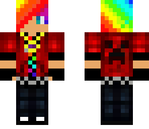 rainbow boy with medallion