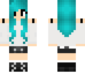 cute blue haired girl