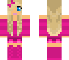 pink girl with blue eyes