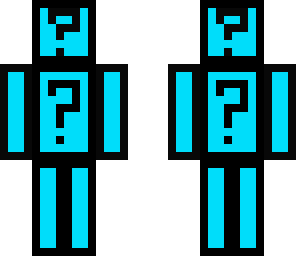 blue puzzle block man