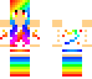 rainbow cute girl