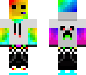 rainbow slime in a hoddie