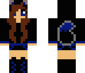 cool blue wolf girl