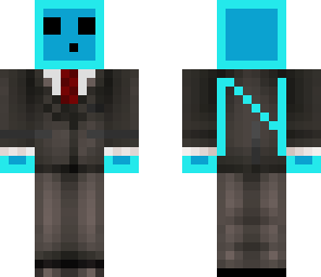 blue slime in suit