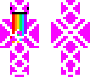 pink and rainbow
