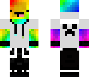 rainbow derp with creeper hoodie