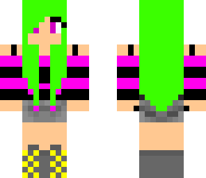 hot girl green hair