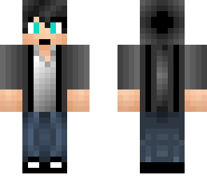 black shirt blue eyes