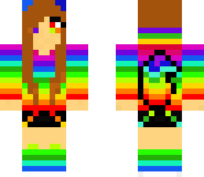 rainbow wolf girl