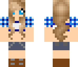 cute blue checkered shirt girl