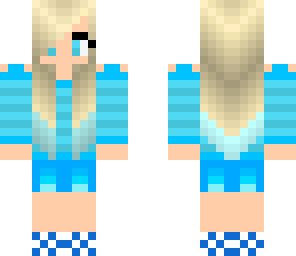 blue girl with blue highlights