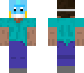 steve in a mudkipz mask